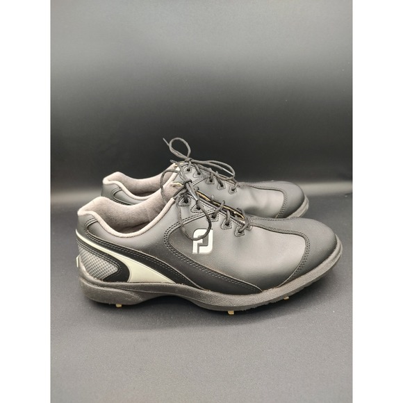 FootJoy GreenJoys Mens Golf Shoes Black Silver Spiked 58038 Size‎ 8 M main image 7